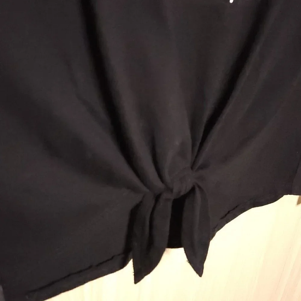 Justice Girls Black White Yin Yang Long Sleeve Top 12-14
